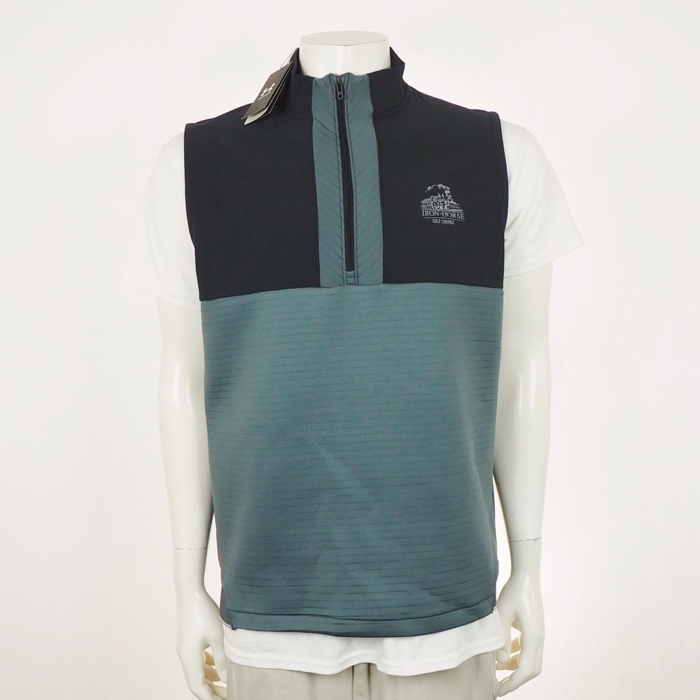 New Under Armour Storm Daytona Golf Jacket Vest Mens Large Gray 1/4-Zip Mock